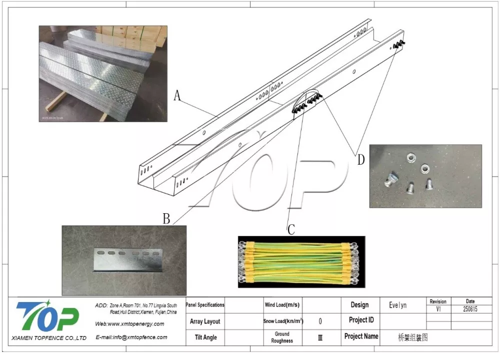 Channel-Type Cable Tray For Solar Systems