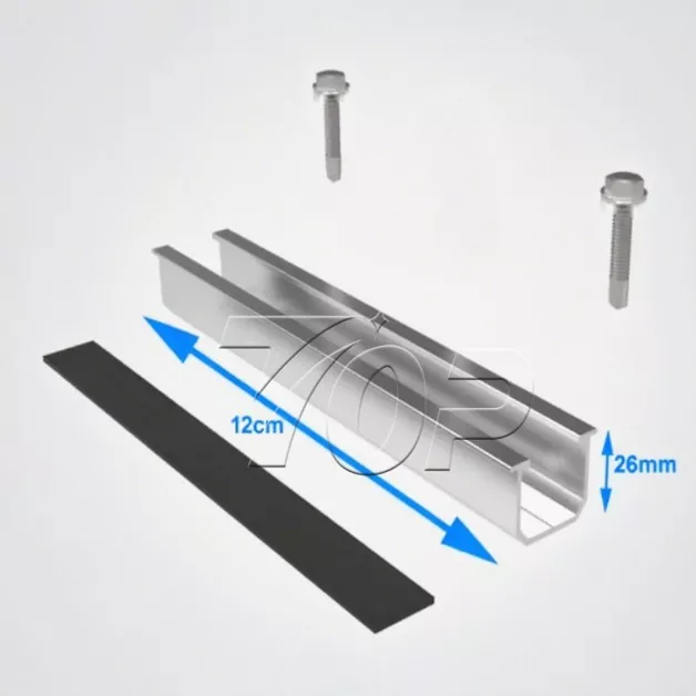 Монтажа кровног носача за соларну плочу без шина
